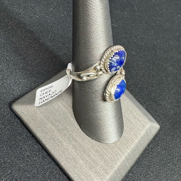 Sterling Silver and Lapis Lazuli Native American Ring - Picture 3 of 5